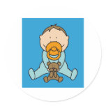 Newborn baby round sticker