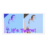Newborn Baby Twins Picture Card