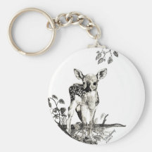 newborn fawn 2 key chain