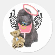 Newfoundland angel baby stickers
