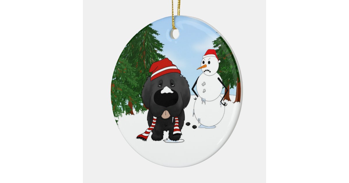 newfoundland christmas round ceramic ornament zazzle newfoundland christmas round ceramic ornament zazzle