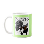 Newfoundland dog four colors coffee mugs
