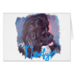 Newfoundland Dog Painting Card