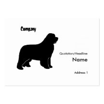 Newfoundland dog silhouette business card templates