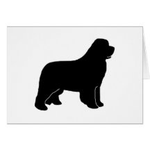Newfoundland dog silhouette cards