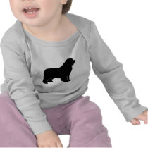 Newfoundland dog silhouette tee shirt