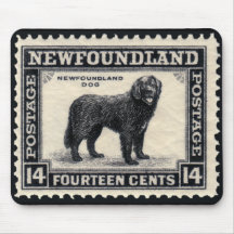 Newfoundland Dog Stamps Gifts Mouse Pad