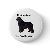 Newfoundland Dog The Gentle Giant Buttons