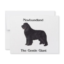 Newfoundland Dog The Gentle Giant Personalized Announcements
