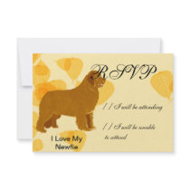 Newfoundland - Gold Leaves Design Invite