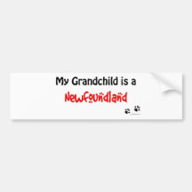 Newfoundland Grandchild Bumper Stickers