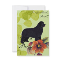 Newfoundland - Green Leaves Design Custom Invites