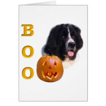 Newfoundland (landseer) Halloween Boo Cards