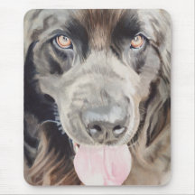 "Newfoundland" Newfie Dog Watercolor Art Mouse Pads