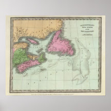 Newfoundland Nova Scotia And New Brunswick Poster