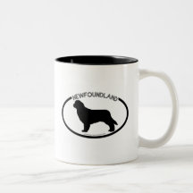 Newfoundland Silhouette Black Mug