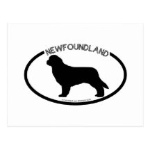 Newfoundland Silhouette Black Postcard