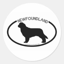 Newfoundland Silhouette Black Sticker
