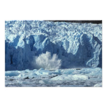 Newly-calved iceberg splashing into chilly photo print