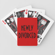 Newly Divorced Playing Cards
