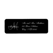 Newly Weds Monogram Return Address Labels