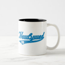 Newlywed '09 (Baseball Script Blue) Coffee Mugs