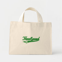 Newlywed '09 (Baseball Script Green) Canvas Bag