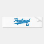 Newlywed 12 (Baseball Script Blue) Bumper Stickers
