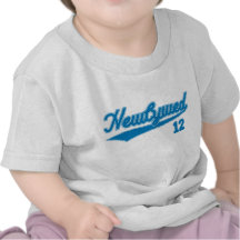 Newlywed 12 (Baseball Script Blue) Tee Shirts