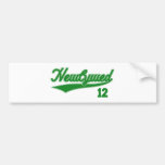 Newlywed 12 (Baseball Script Green) Bumper Stickers