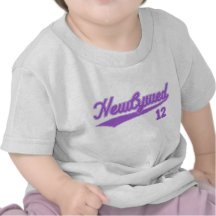 Newlywed 12 (Baseball Script Purple) Shirt