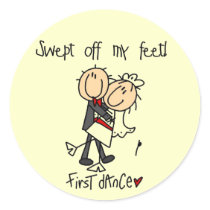 Newlywed First Dance Tshirts and Gifts Round Sticker