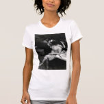 newlyweds kissing at a resturaunt tank top