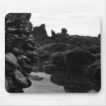 Newport Beach BW Rocks and muscles Mouse Pads