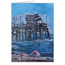 NEWPORT BEACH PIER GREETING CARDS