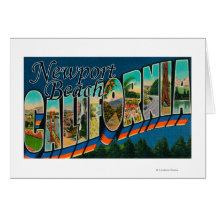 Newport, California - Large Letter Scenes Greeting Card