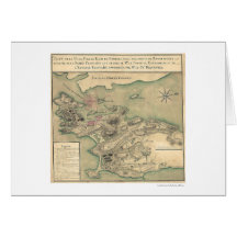 Newport, RI Revolutionary Map 1780 Cards