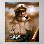NEWS & Map Captain/anchor or Sea Captain Poster posters