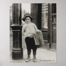 Newsboy in St. Louis by Lewis Wickes Hine, 1910 Posters