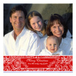 Newsletter on Back Red Love Birds Christmas Card Announcement