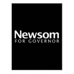 Newsom for governor bumper sticker post card