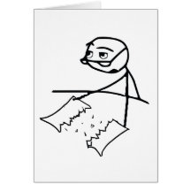 Newspaper Tear Guy Cards