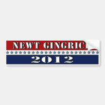 Newt Gingrich 2012 - bumper sticker