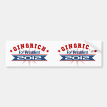 NEWT Gingrich 2012 Bumper Sticker