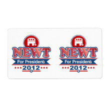 NEWT Gingrich 2012 Custom Shipping Labels