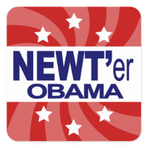NEWT Gingrich 2012 Square Stickers