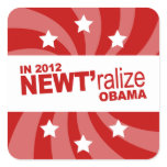 NEWT Gingrich 2012 Square Stickers