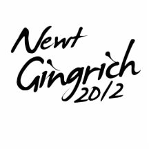 NEWT GINGRICH AUTOGRAPH 2012 PHOTO CUTOUTS