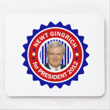 Newt Gingrich for US President 2012 Mouse Pad
