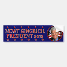 Newt Gingrich President 2012 Bumper Sticker
